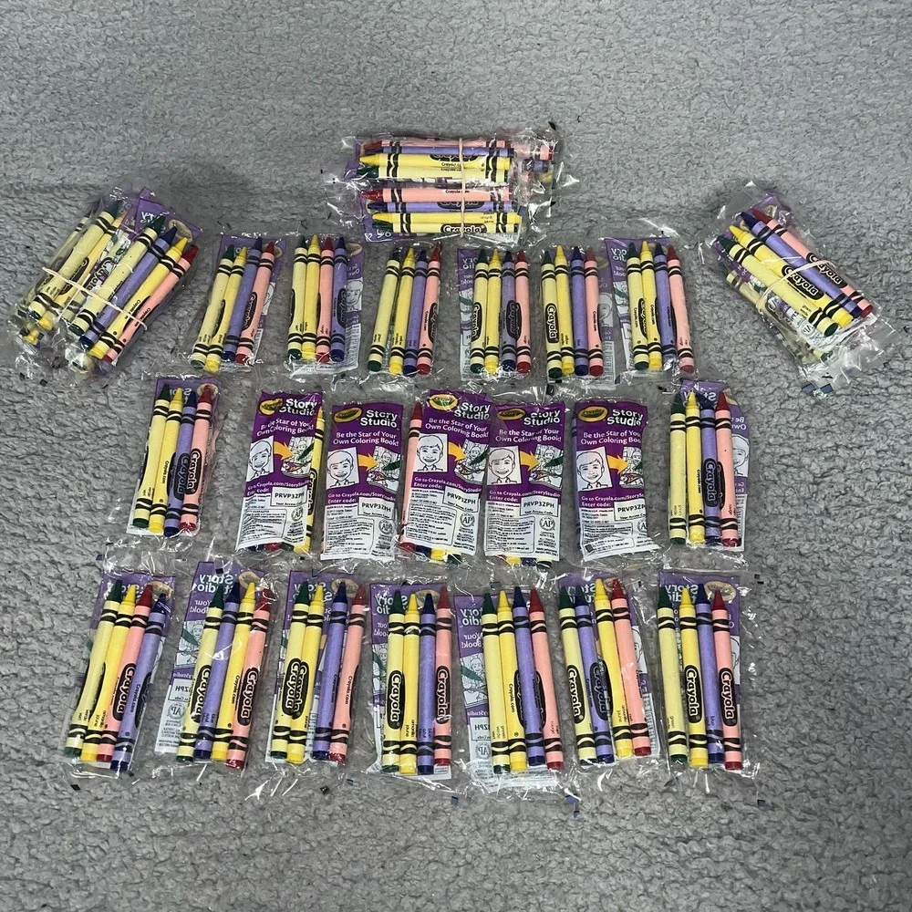 NIB Crayola Cello Crayon 2012 Red Blue Yellow Green 4 Per Pack (42) Packs 520085